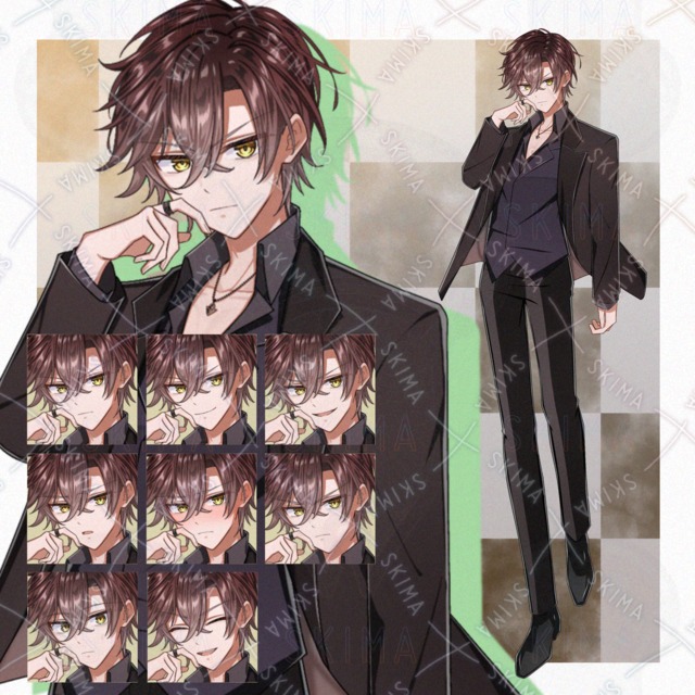 表情差分8枚　男性キャラ　立ち絵の商品画像