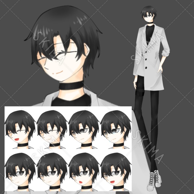 全身立ち絵 表情差分8種