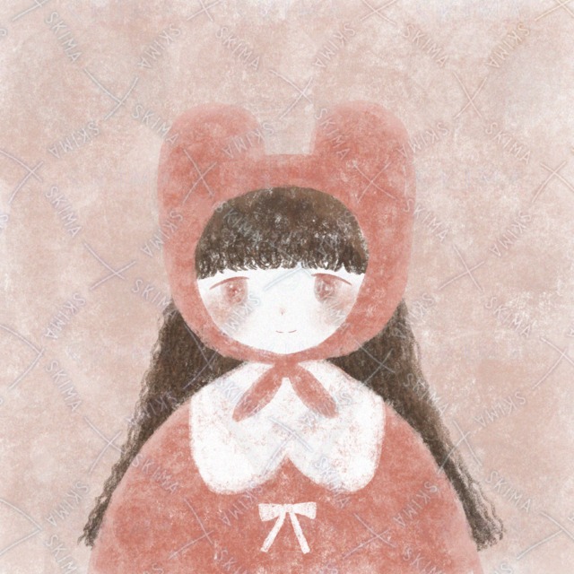 くまの帽子の女の子