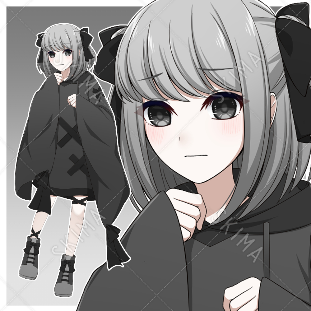 和袖パーカーを着た女の子 表情差分10種 スキマ スキルのオーダーメイドマーケット Skima