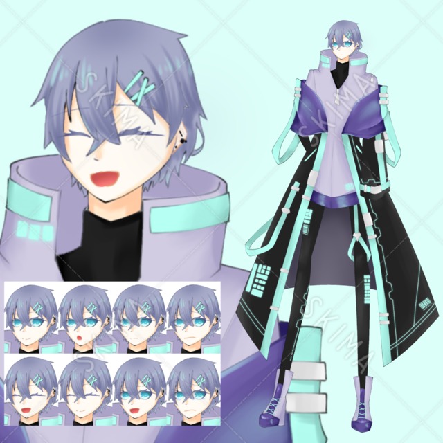 全身立ち絵 表情差分8種