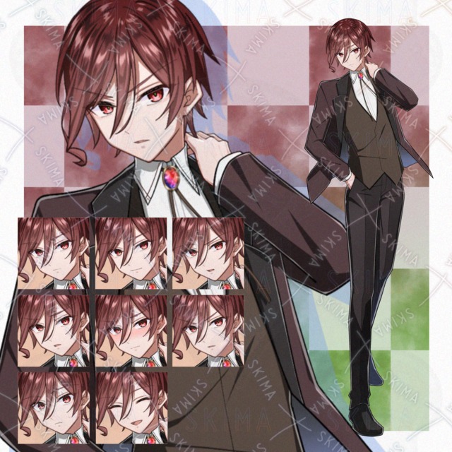 表情差分8枚　男性キャラ　立ち絵の商品画像