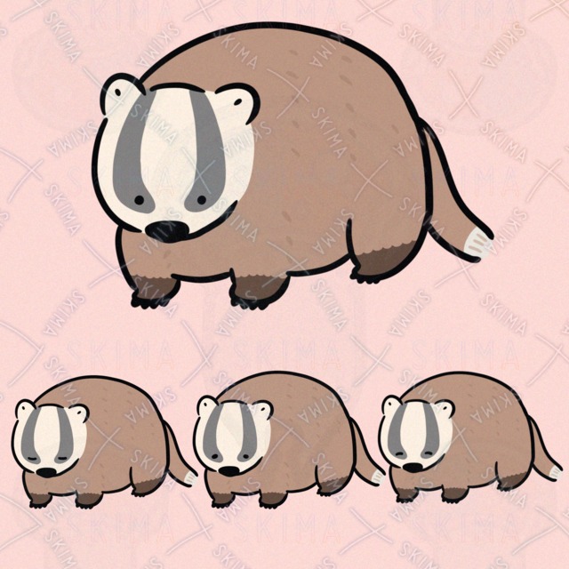 Stocky Badger Pack (4 Expressions) 的商品圖片