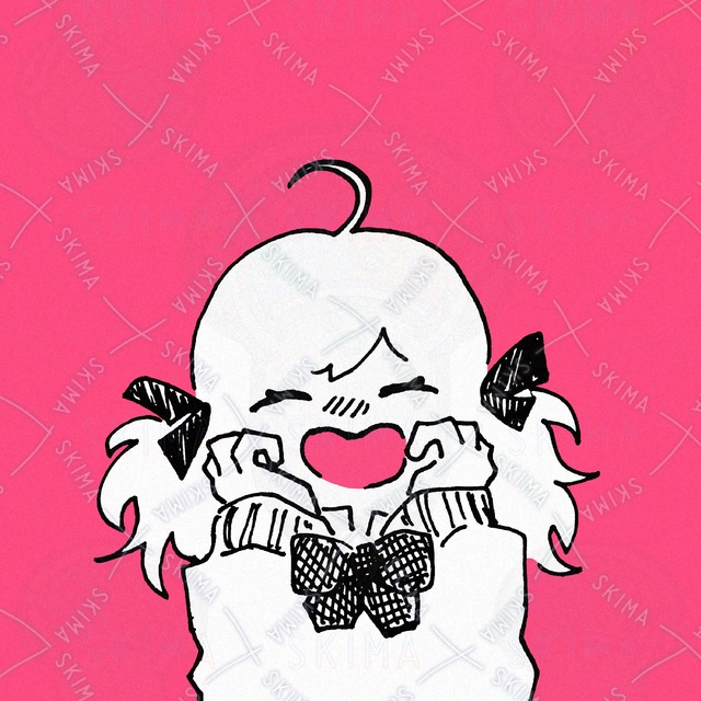 Hand-drawn cute pink girl icon for social media 的商品圖片