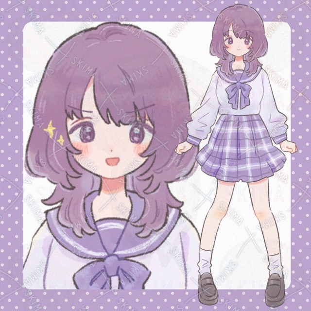 学生【表情6種】