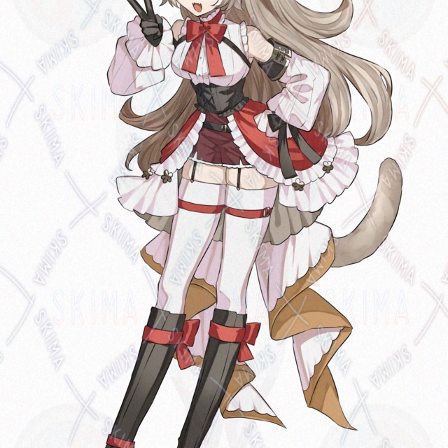 소녀 전신 서 있는 그림【표정 차이 9종 상품 이미지 2번째