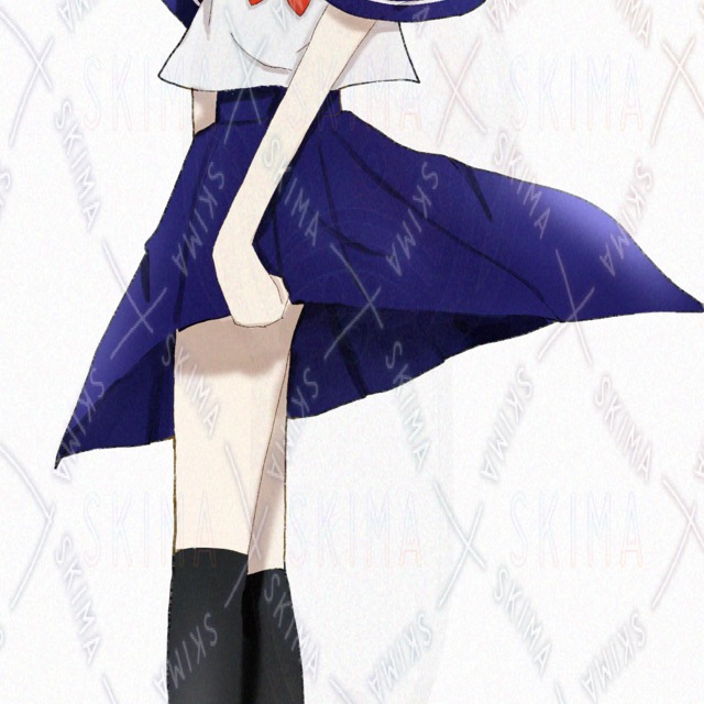 Image 3 of Sailor Uniform Girl Standing Illustration