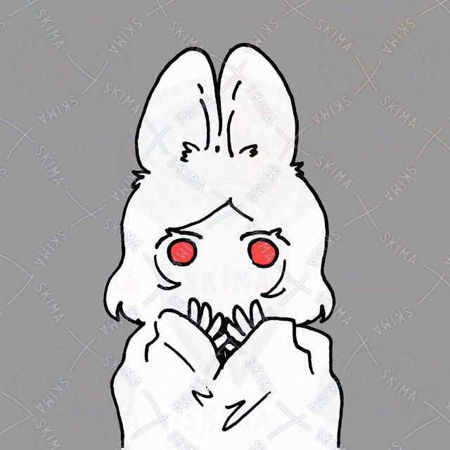 Hand-drawn girl with bunny ears social media profile pic 的商品圖片