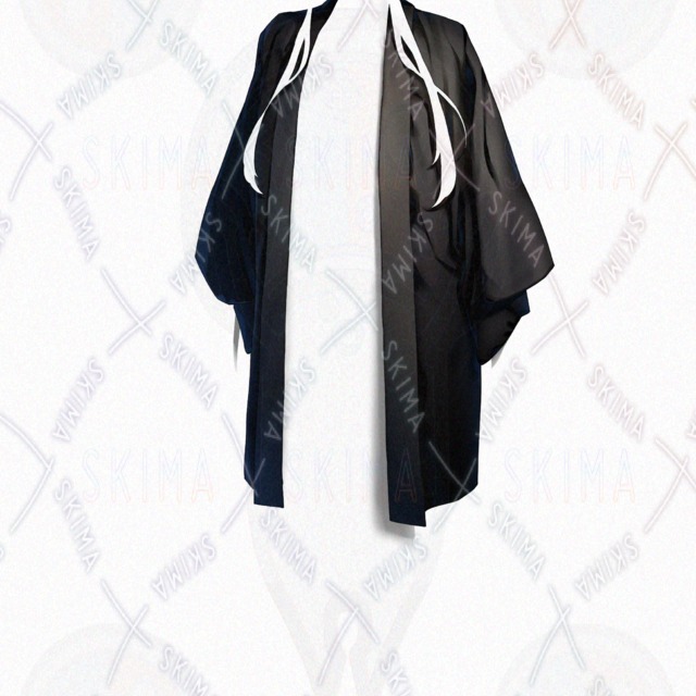 기모노를 입은 장발 남성【표정 7종 + 뿔, 부채, 겉옷】일본 전통 의상 상품 이미지 11번째