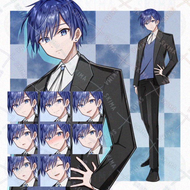 表情差分8枚　男性キャラ　立ち絵の商品画像