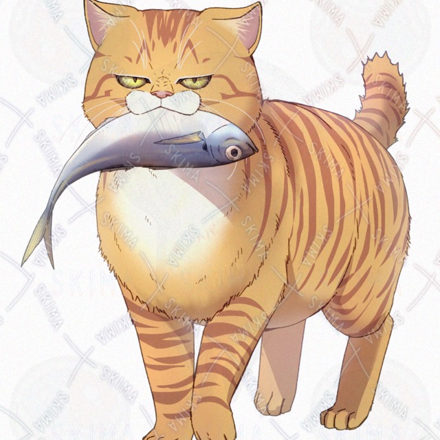 Image 5 of Cat Carrying a Fish: 4 Expressions, Fish-Free Variant