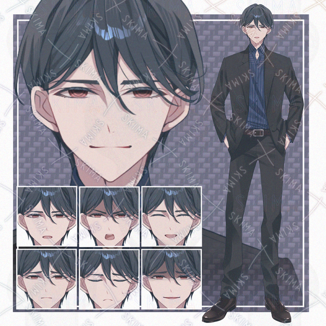 Image of 7 Expressions: Man in a Suit