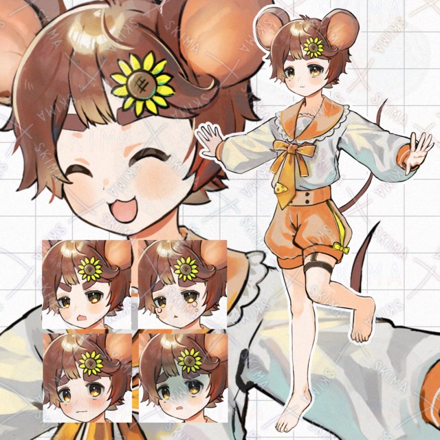 Image of Sailor Boy with Mouse Motif – 10 Expressions