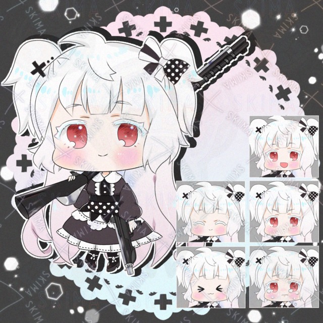 싸우는 소녀【표정 차이 6 상품 이미지