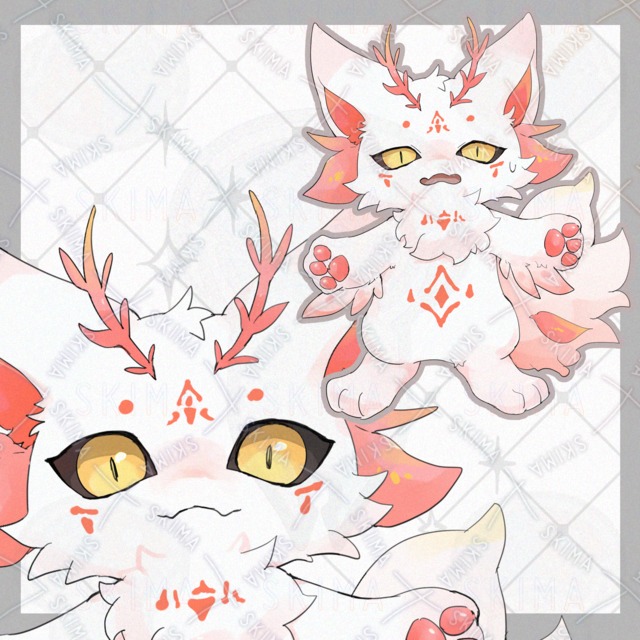 Image of Moth-Themed Kemono [8 Expressions]