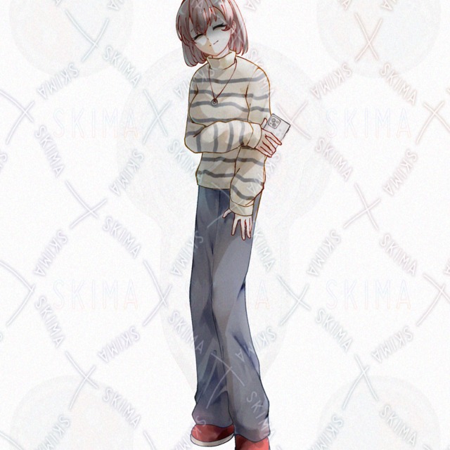 입체그림】미소 짓는 여자(표정차이 총 10종) 상품 이미지 10번째