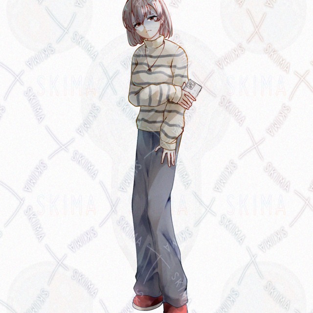 입체그림】미소 짓는 여자(표정차이 총 10종) 상품 이미지 7번째