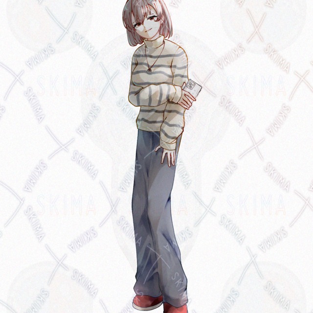 입체그림】미소 짓는 여자(표정차이 총 10종) 상품 이미지 6번째