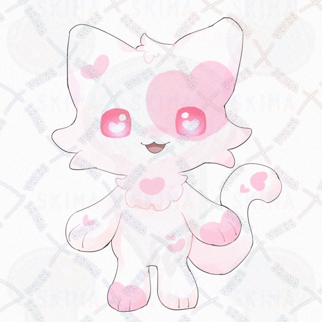 하트 고양이【10가지 표정 상품 이미지 3번째