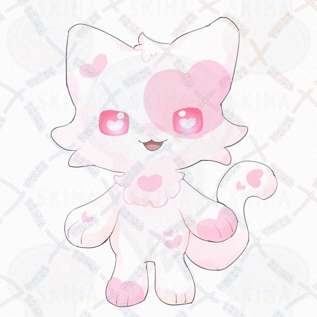 하트 고양이【10가지 표정 상품 이미지 5번째