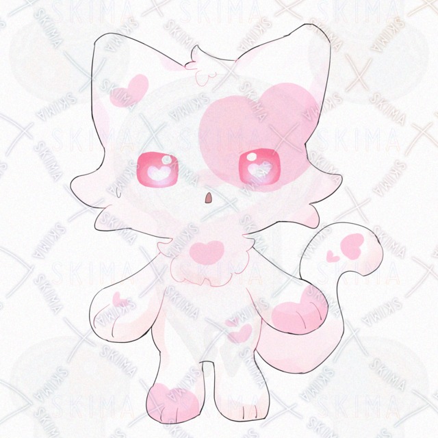 하트 고양이【10가지 표정 상품 이미지 6번째