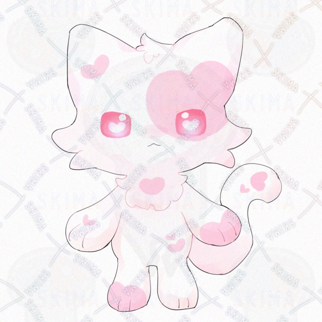 하트 고양이【10가지 표정 상품 이미지 8번째