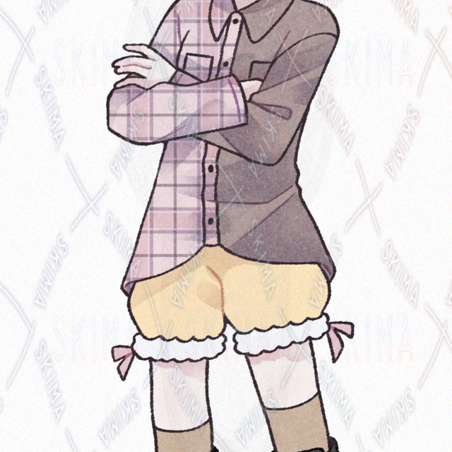 Casual Outfit × Cute and Relaxed Girl (Standing Illustration / Full Body / Commercial Use Permitted) / 8 Expressions Total [No. 01] 的商品圖片第 8 張