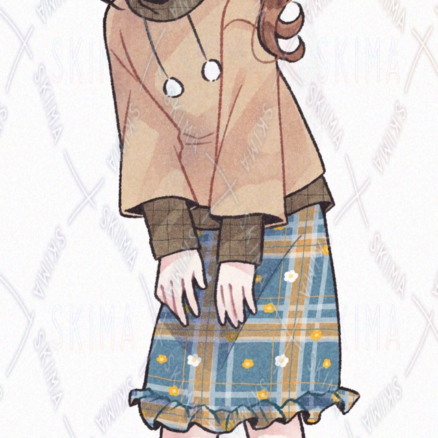 Casual Clothes × Cute and Relaxed Girl (Standing Illustration / Full Body / Commercial Use Permitted) / 8 Expressions Total [No. 04] 的商品圖片第 5 張