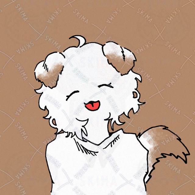 Hand-drawn girl with dog ears social media icon 的商品圖片