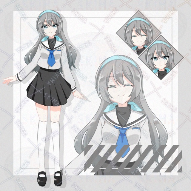 Image of [3 Expressions] High School Girl in Uniform