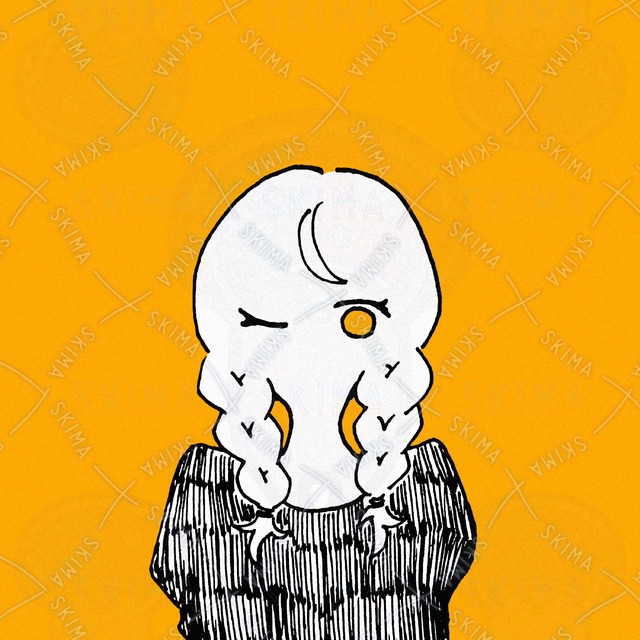 Hand-drawn girl with braids social media profile picture 的商品圖片