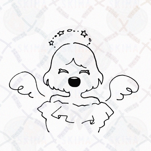 Hand-drawn angelic girl icon for social media profile pictures 的商品圖片