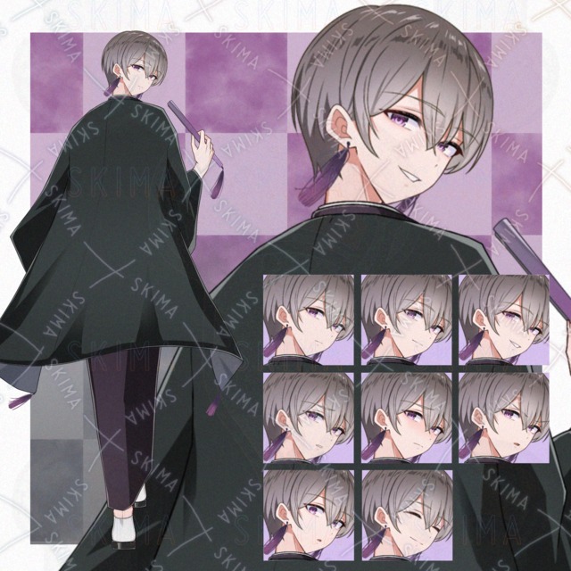 表情差分8枚　男性キャラ　立ち絵の商品画像