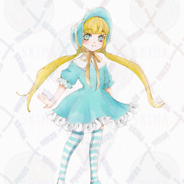 Image 4 of Pre-made Illustration: Bonnet Rabbit with Ear Variations