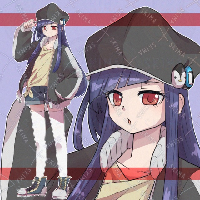 【表情10種】ペンギンモチーフちゃん