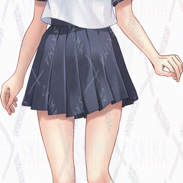 Image 6 of Blonde High School Girl Character (5 Expressions + Bonus Icons)