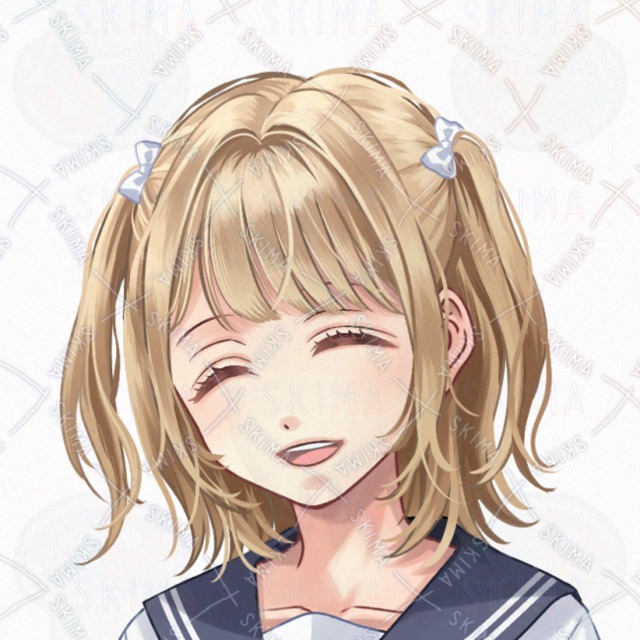 Image 11 of Blonde High School Girl Character (5 Expressions + Bonus Icons)