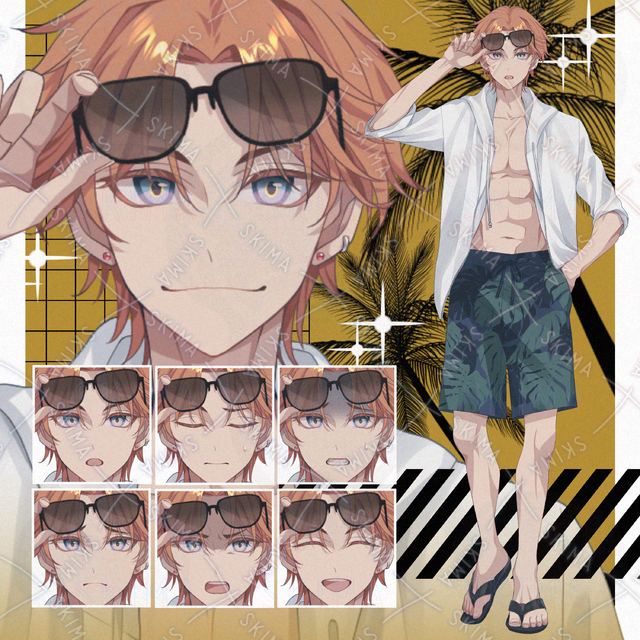 Image of 7 Expressions: Man in a Swimsuit