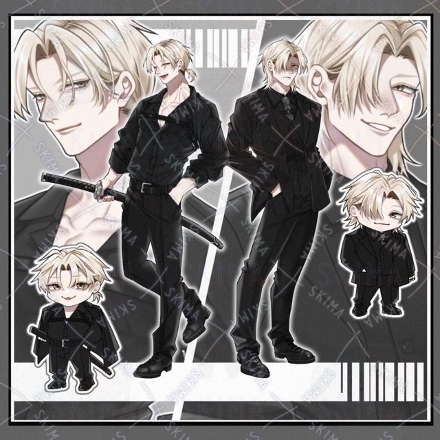 Standing Illustration Pack: Mini Characters, 2 Suit Variations, Male Characters, 4 Expressions Each 的商品圖片