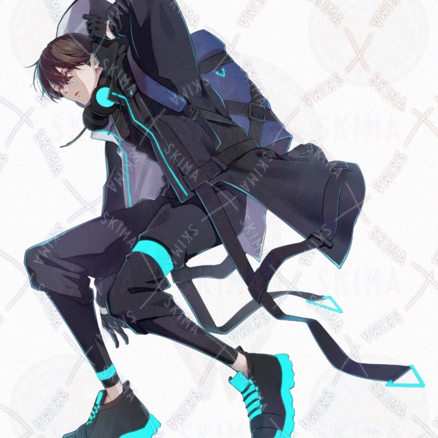 사이버펑크한 청년 표정 7종 상품 이미지 2번째