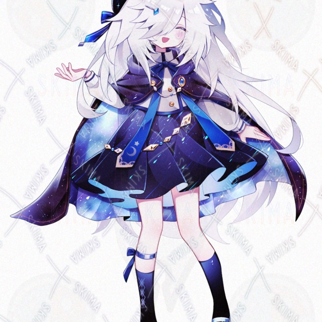 Blue-Eyed White-Hair Girl 的商品圖片第 5 張