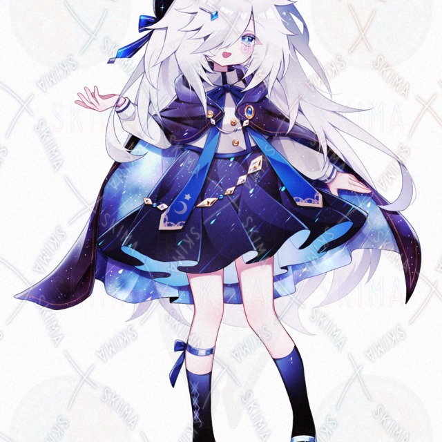 Blue-Eyed White-Hair Girl 的商品圖片第 8 張