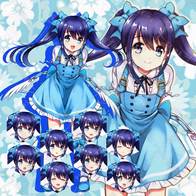 (表情10種)弓使いの少女