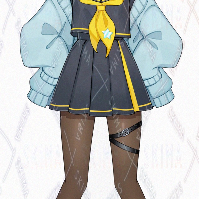 Image 3 of 8 Expression Variations: Girl in a Black Sailor Uniform