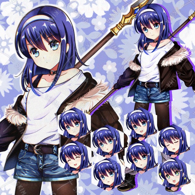 (表情10種)槍使いの少女