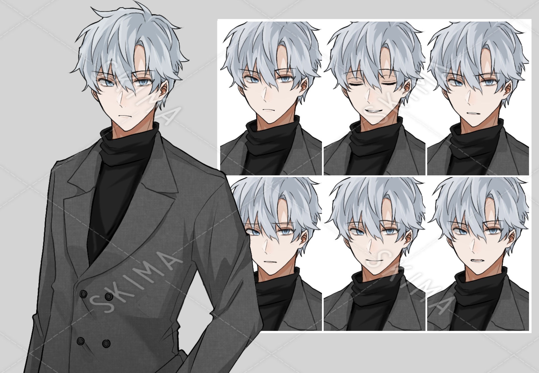 男性２ 表情差分6種 スキマ スキルのオーダーメイドマーケット Skima