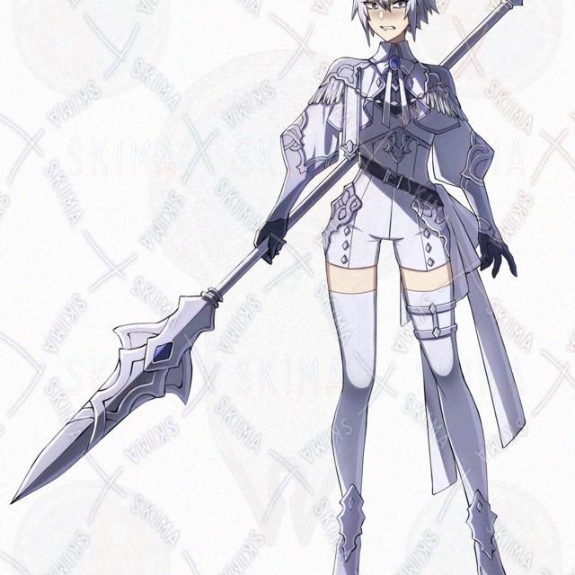 中性的な白騎士【表情9種】の商品画像10枚目