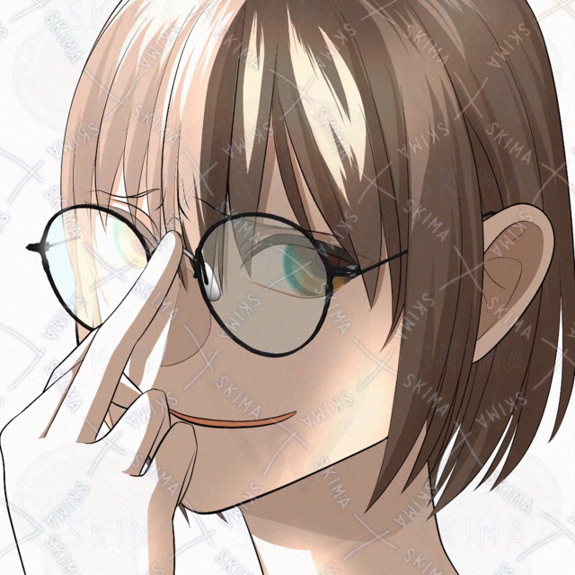 ゲス顔（モブ眼鏡女）背景透過の商品画像