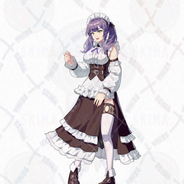 메이드 도끼 트윈테일 (표정 8종 + 무기 차이) 상품 이미지 6번째