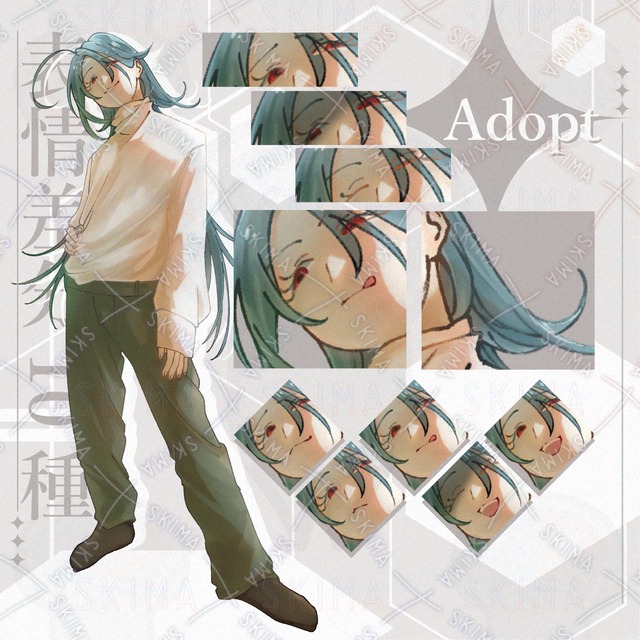 Image of Standing Illustration: High-Pressure Woman (10 Expression Variations)